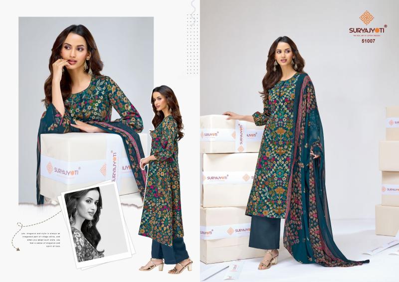Suryajyoti naisha vol-51 cotton dress material wholesale  - wholesale export